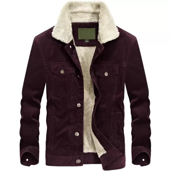 CHARTOU Men's Vintage Button-Front Slim Fit Corduroy Denim Jacket