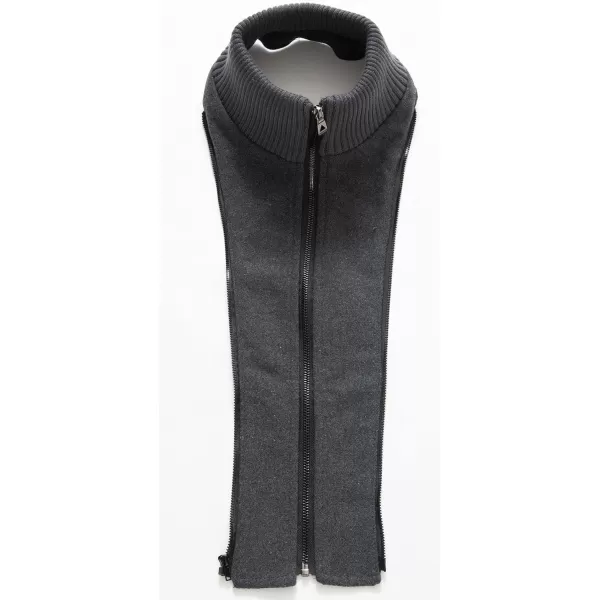 CHARTOU Men's Thermal Single Breasted Wool Blend Coat Business Peacoat with Detachable Zipper