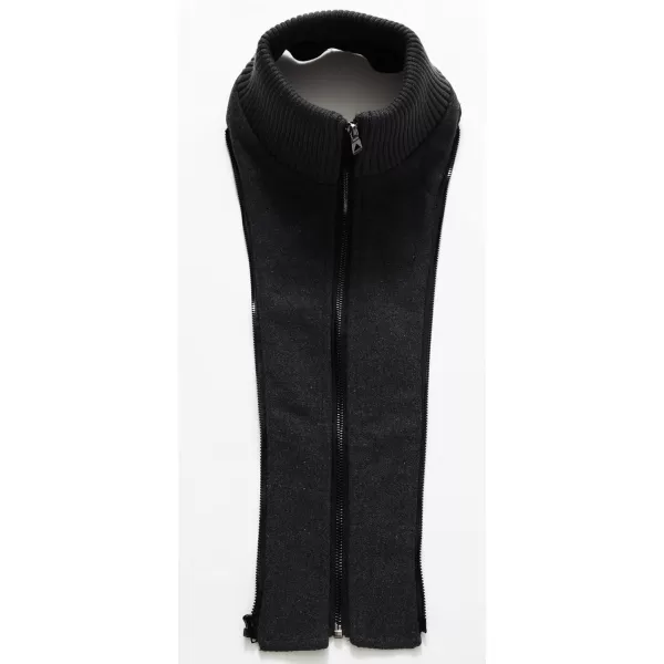 CHARTOU Men's Thermal Single Breasted Wool Blend Coat Business Peacoat with Detachable Zipper