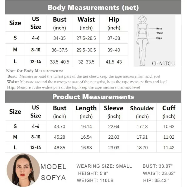 CHARTOU Women Cropped Wool Blend Pea Coat Short Jacket Peacoat Long Sleeve Button Down Cropped Shacket