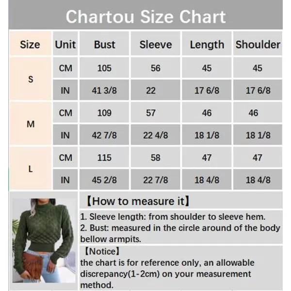 CHARTOU Women Slim Cable Knit Cropped Sweater Mock Neck Knitted Crop Top Sweater Pullover