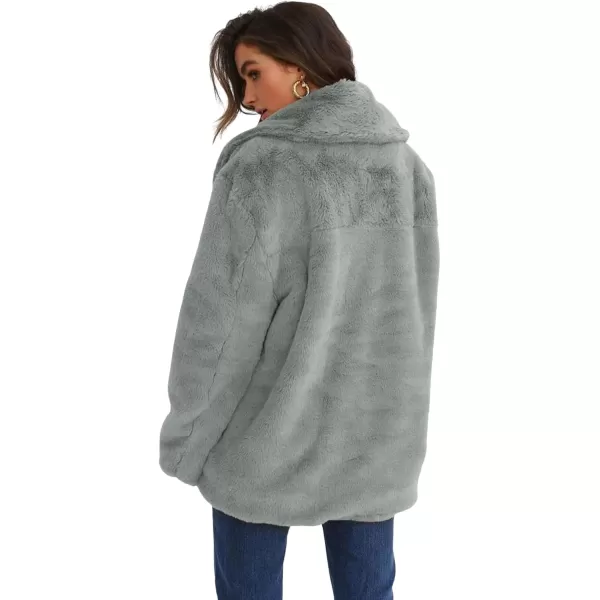CHARTOU Women Winter Faux Fur Coat Fuzzy Sherpa Fleece Jacket Open Front Teddy Bear Coat Overcoat