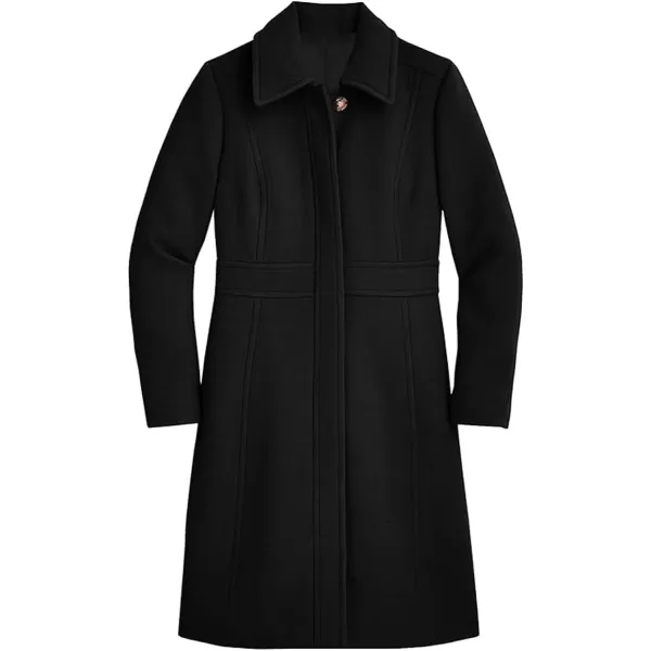 CHARTOU Women Wool Blend Pea Coat Jacket Winter Single Breasted Woolen Turndown Trench Coat Peacoat Overcoat