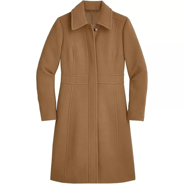 CHARTOU Women Wool Blend Pea Coat Jacket Winter Single Breasted Woolen Turndown Trench Coat Peacoat Overcoat