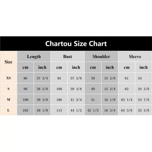 CHARTOU Women's Casual Wool Blend Notch Lapel Single Breasted Pea Coat Overcoat