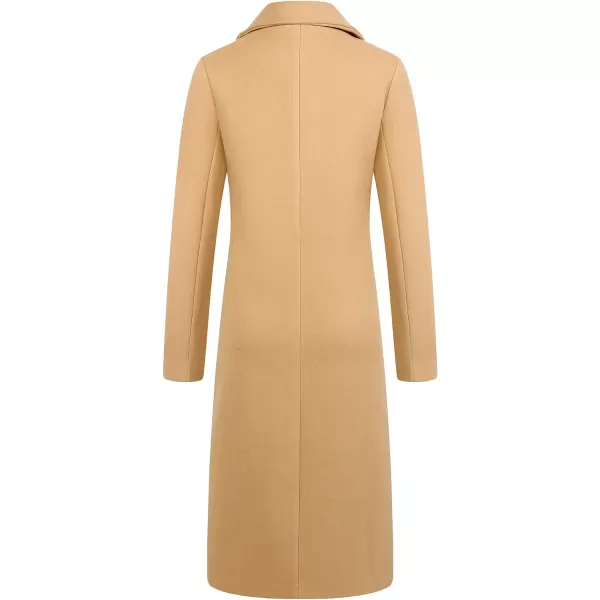 CHARTOU Women's Elegant Lapel Collar Single Breast Wool Blend Overcoat Outwear