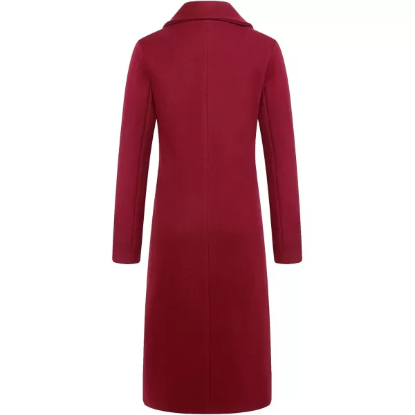 CHARTOU Women's Elegant Lapel Collar Single Breast Wool Blend Overcoat Outwear