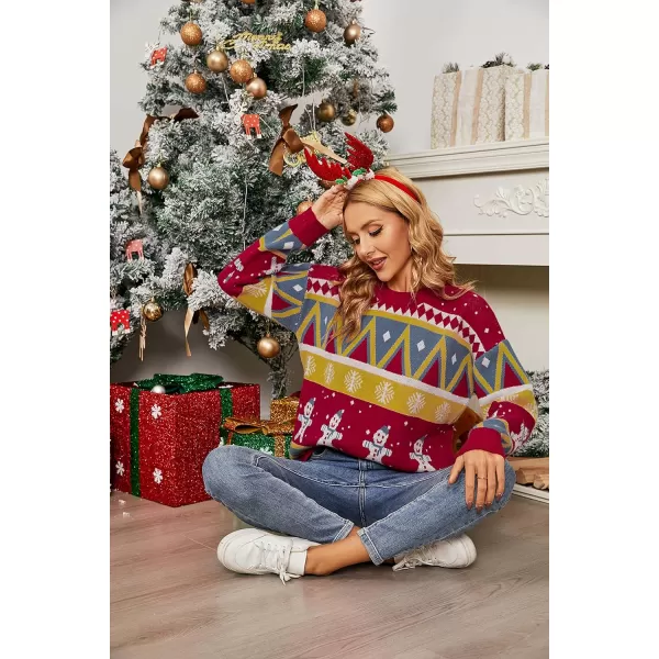 CHARTOU Women's Ugly Christmas Sweater, Chunky Knit Xmas Party Pullover Jumpers