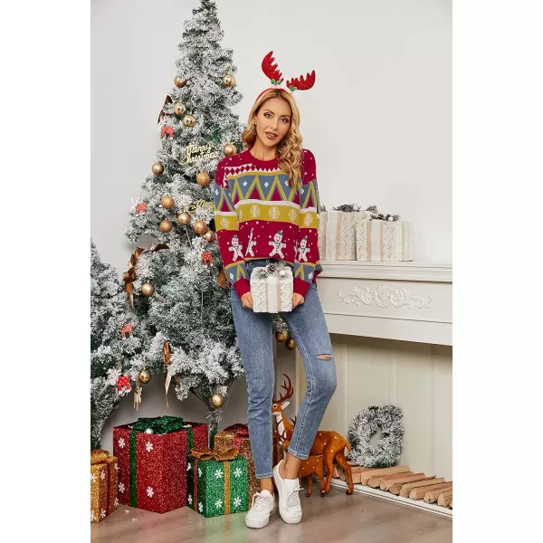 CHARTOU Women's Ugly Christmas Sweater, Chunky Knit Xmas Party Pullover Jumpers