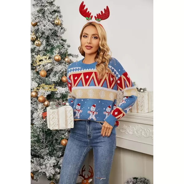 CHARTOU Women's Ugly Christmas Sweater, Chunky Knit Xmas Party Pullover Jumpers
