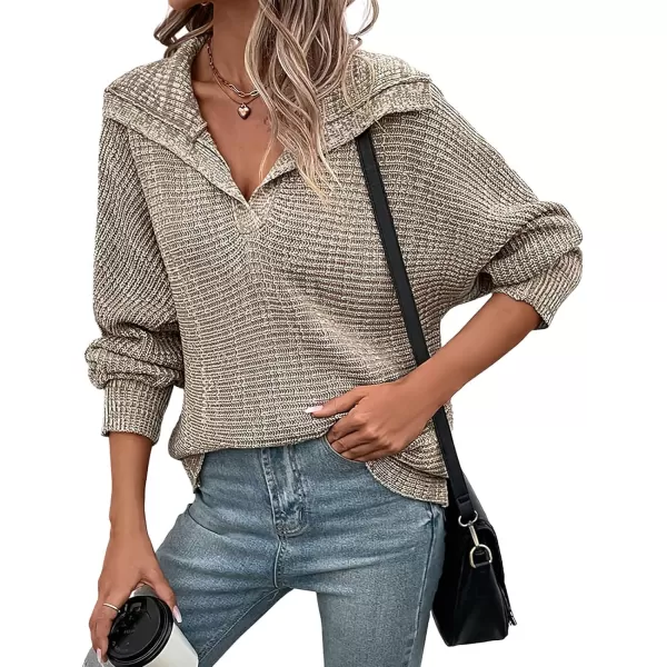 CHARTOU Women's Vintage Lightweight Shawl Lapel Long Sleeve Pullover Sweater