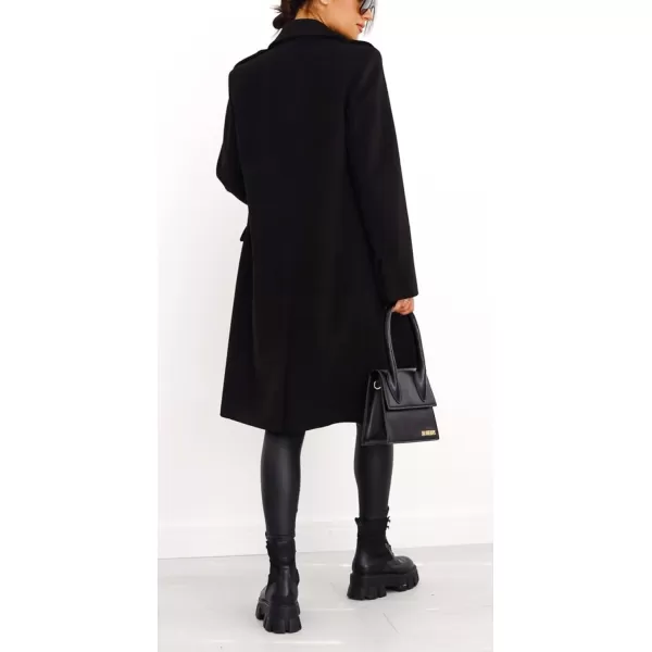 CHARTOU Women's Winter Jacket Double-Breasted Wool Blend Warm Long Trench Coat