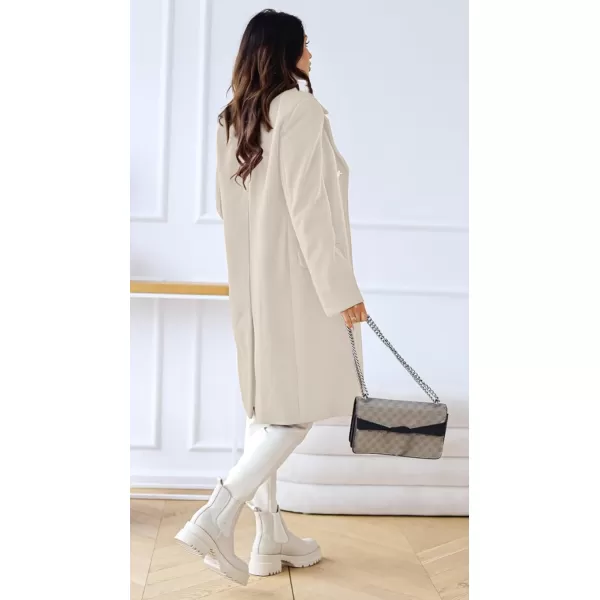 CHARTOU Women's Winter Jacket Double-Breasted Wool Blend Warm Long Trench Coat