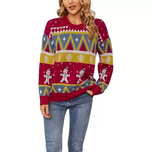 CHARTOU Women's Ugly Christmas Sweater, Chunky Knit Xmas Party Pullover Jumpers