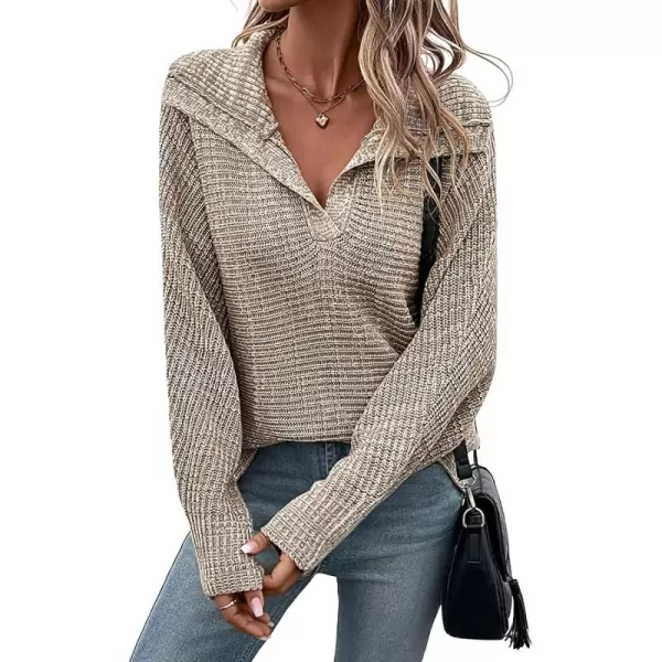 CHARTOU Women's Vintage Lightweight Shawl Lapel Long Sleeve Pullover Sweater