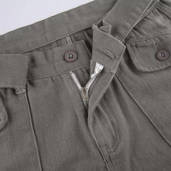 CHARTOU Baggy Cargo Pants Women Casual Cargo Jeans Wide Leg Denim Pants y2k High Waist Belt Pocket Slacks