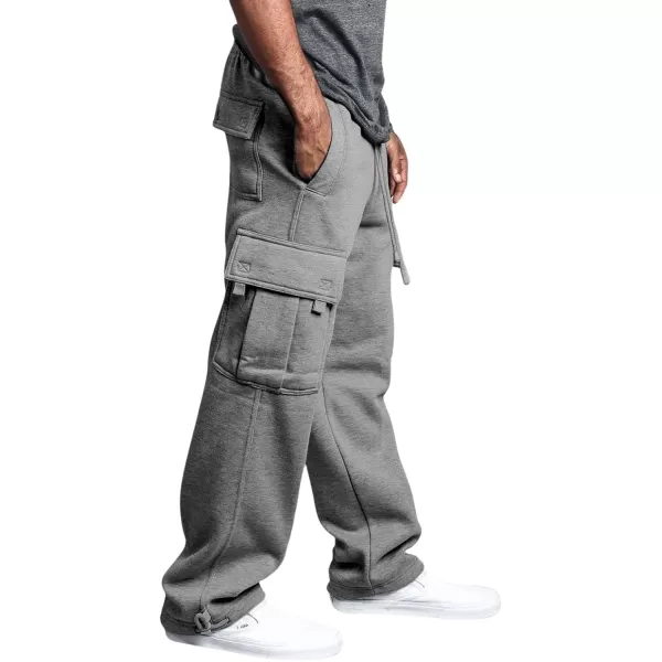 CHARTOU Men Casual Straight Leg Elastic Waist Lounge Pants Cargo Sweatpants with Pockets Drawstring