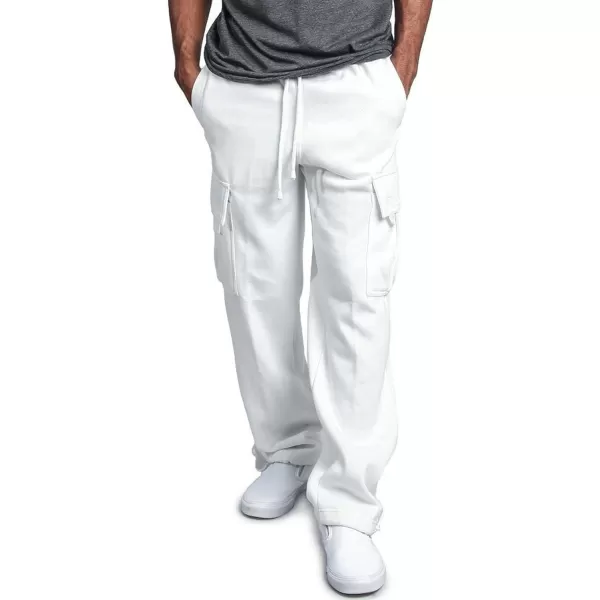 CHARTOU Men Casual Straight Leg Elastic Waist Lounge Pants Cargo Sweatpants with Pockets Drawstring