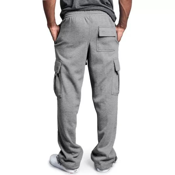 CHARTOU Men Casual Straight Leg Elastic Waist Lounge Pants Cargo Sweatpants with Pockets Drawstring