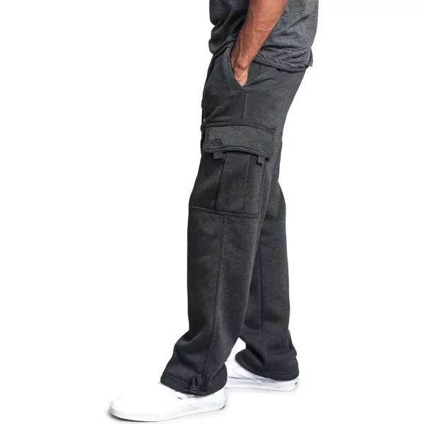 CHARTOU Men Casual Straight Leg Elastic Waist Lounge Pants Cargo Sweatpants with Pockets Drawstring