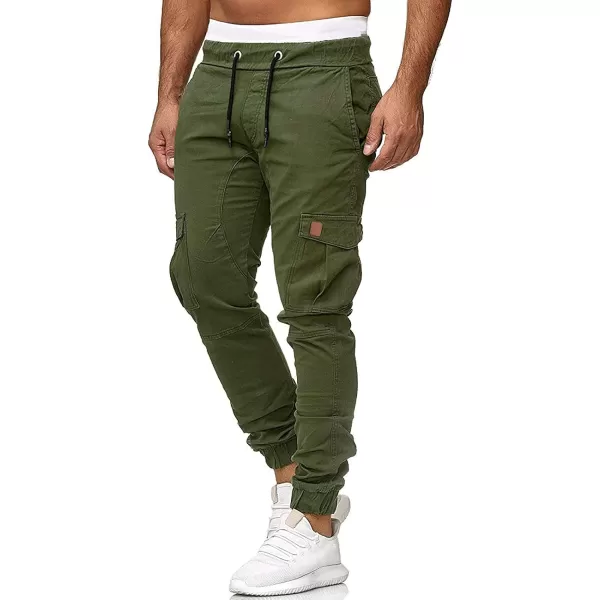 CHARTOU Men's Athletic Sweatpants Drawstring Elastic Waist Tapered Jogger Cargo Pants