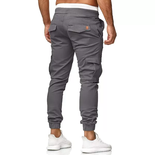 CHARTOU Men's Athletic Sweatpants Drawstring Elastic Waist Tapered Jogger Cargo Pants