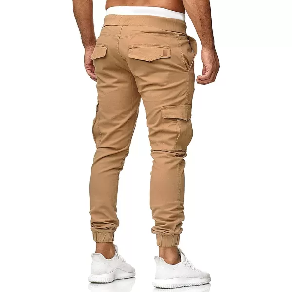 CHARTOU Men's Athletic Sweatpants Drawstring Elastic Waist Tapered Jogger Cargo Pants