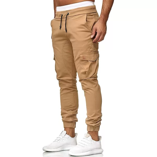 CHARTOU Men's Athletic Sweatpants Drawstring Elastic Waist Tapered Jogger Cargo Pants
