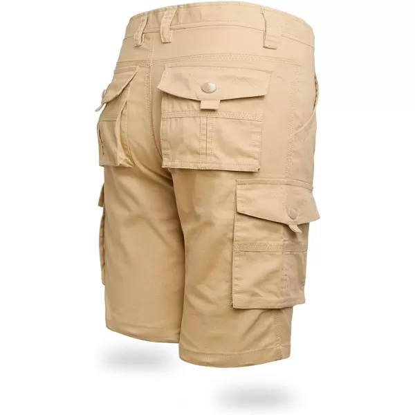 CHARTOU Men's Regular Fit Twill Cargo Shorts Outdoor Work Camo Multi-Pocket Shorts
