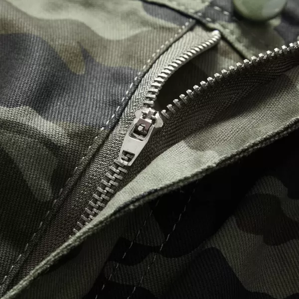 CHARTOU Men's Regular Fit Twill Cargo Shorts Outdoor Work Camo Multi-Pocket Shorts