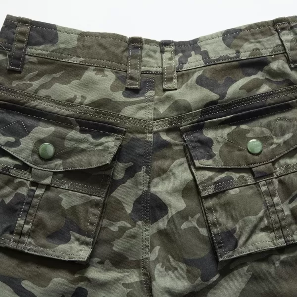 CHARTOU Men's Regular Fit Twill Cargo Shorts Outdoor Work Camo Multi-Pocket Shorts