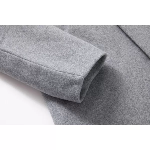 CHARTOU Men's Thicken 1 Button Quilted Peacoat Windproof Wool Coat Overcoat