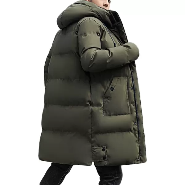 CHARTOU Men's Winter Thermal Hooded Quilted Parka Waterproof Anorak Puffer Jacket Overcoat