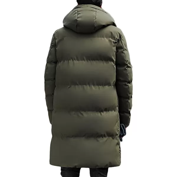 CHARTOU Men's Winter Thermal Hooded Quilted Parka Waterproof Anorak Puffer Jacket Overcoat