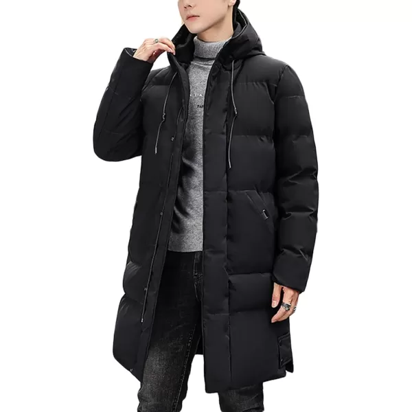 CHARTOU Men's Winter Thermal Hooded Quilted Parka Waterproof Anorak Puffer Jacket Overcoat