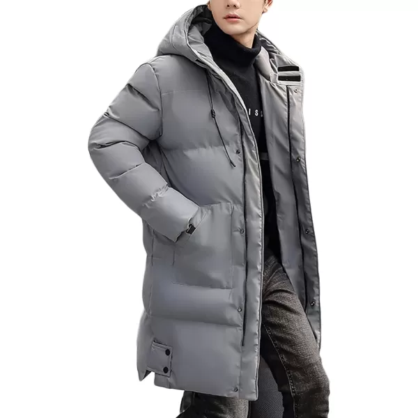 CHARTOU Men's Winter Thermal Hooded Quilted Parka Waterproof Anorak Puffer Jacket Overcoat