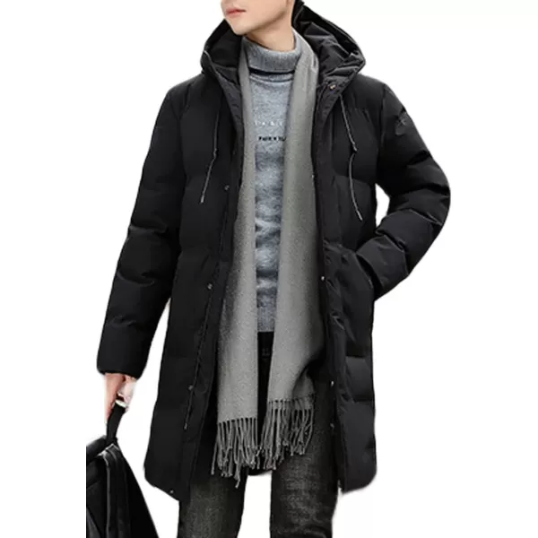 CHARTOU Men's Winter Thermal Hooded Quilted Parka Waterproof Anorak Puffer Jacket Overcoat