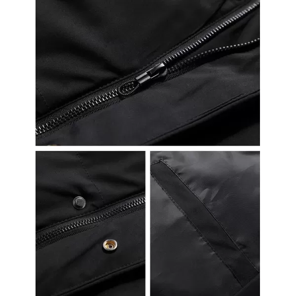 CHARTOU Men's Winter Thermal Hooded Quilted Parka Waterproof Anorak Puffer Jacket Overcoat