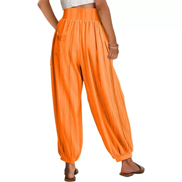 CHARTOU Summer Wide Leg Sweatpants Women Palazzo Pants Loose Elastic Waist Lounge Slacks Beach Pants with Pockets