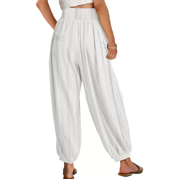 CHARTOU Summer Wide Leg Sweatpants Women Palazzo Pants Loose Elastic Waist Lounge Slacks Beach Pants with Pockets