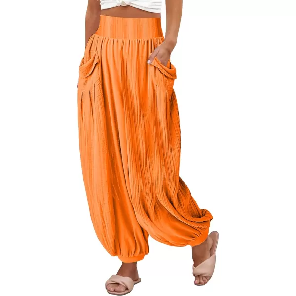 CHARTOU Summer Wide Leg Sweatpants Women Palazzo Pants Loose Elastic Waist Lounge Slacks Beach Pants with Pockets