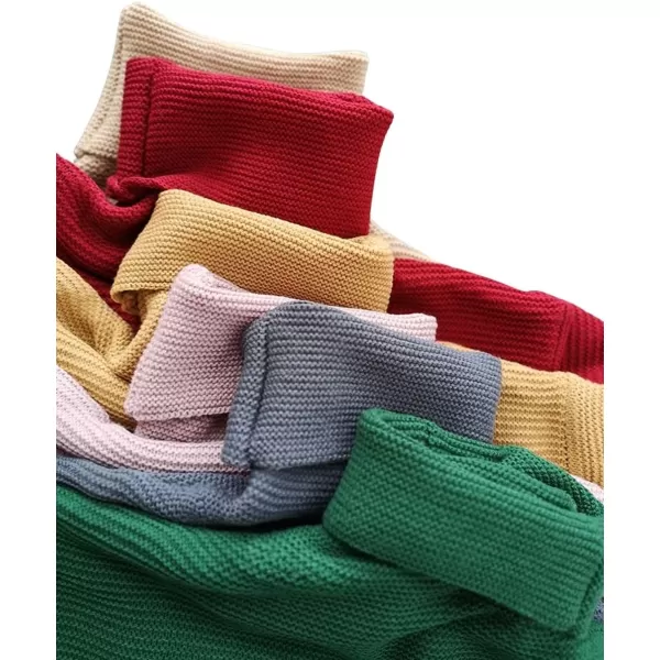 CHARTOU Women Chunky Knitted Turtleneck Sweater Oversized Cable Knit Sweater Pullover Warm Jumper Top