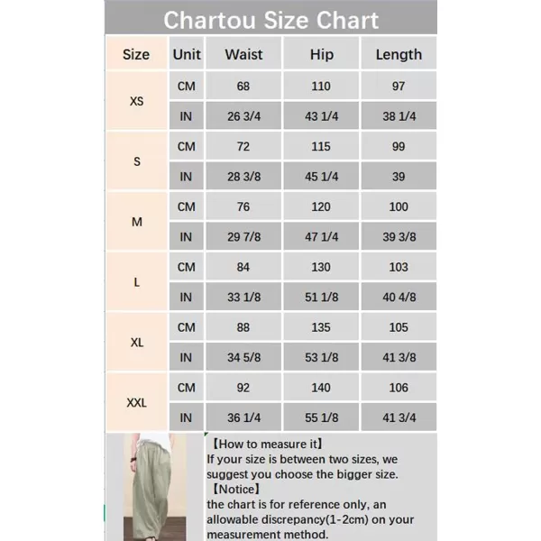 CHARTOU Women Cotton Wide Leg Linen Pants Palazzo High Waist Trousers Beach Gaucho Pants Summer Flowy Culottes