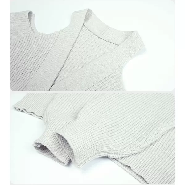 CHARTOU Women Cozy Long Sleeve Cold Shoulder Knit Sweater Cardigan Button Down Knitwear