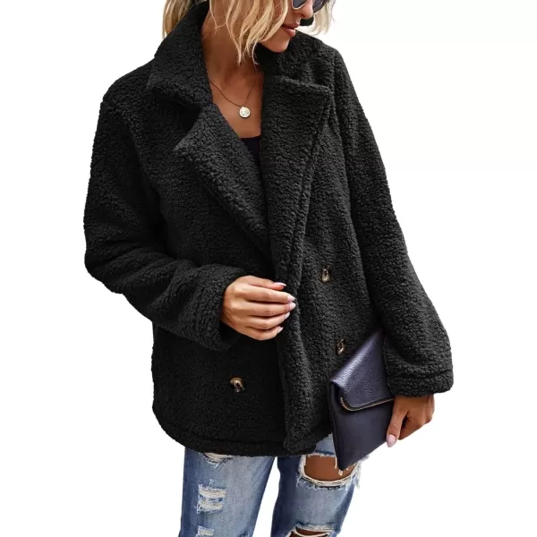 CHARTOU Women Oversized Fluffy Sherpa Fleece Jacket Teddy Bear Coat Winter Warm Faux Shearling Overcoat