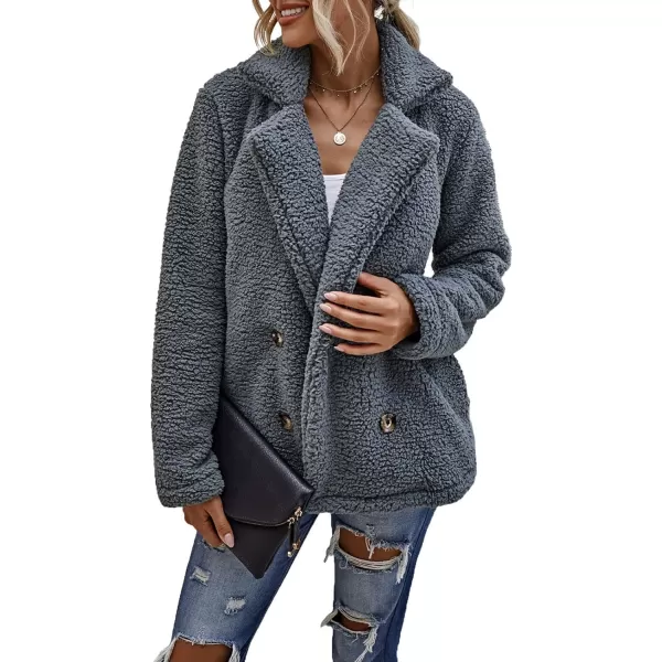 CHARTOU Women Oversized Fluffy Sherpa Fleece Jacket Teddy Bear Coat Winter Warm Faux Shearling Overcoat