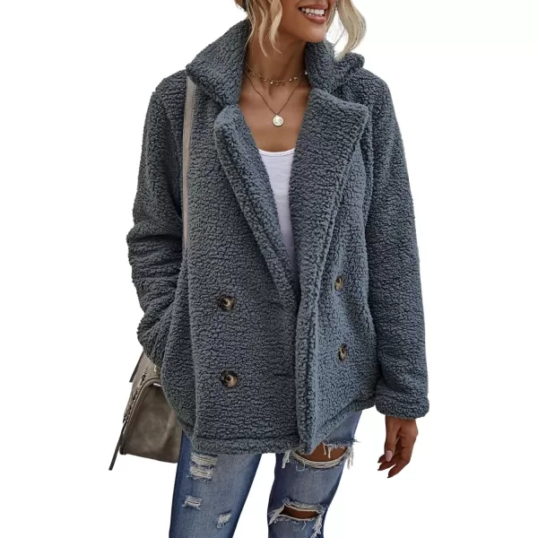 CHARTOU Women Oversized Fluffy Sherpa Fleece Jacket Teddy Bear Coat Winter Warm Faux Shearling Overcoat