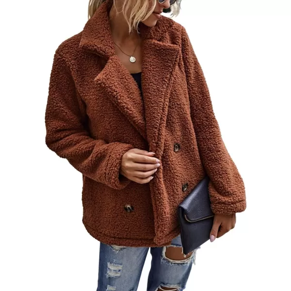 CHARTOU Women Oversized Fluffy Sherpa Fleece Jacket Teddy Bear Coat Winter Warm Faux Shearling Overcoat