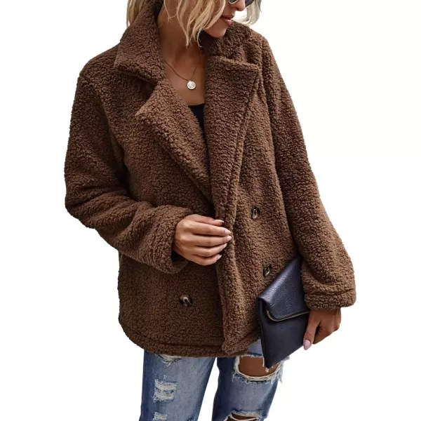 CHARTOU Women Oversized Fluffy Sherpa Fleece Jacket Teddy Bear Coat Winter Warm Faux Shearling Overcoat