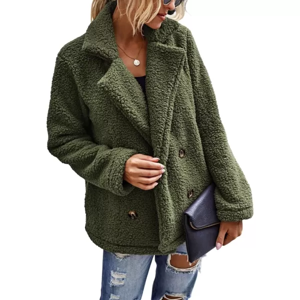 CHARTOU Women Oversized Fluffy Sherpa Fleece Jacket Teddy Bear Coat Winter Warm Faux Shearling Overcoat